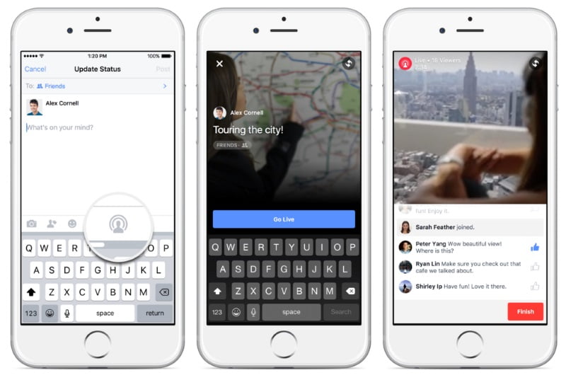 Facebook Brings Live Video Streaming to All iPhone Users in the US