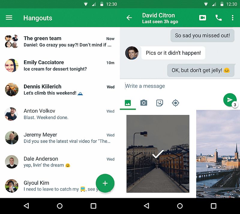 Google Hangouts Will Let You Reply to Messages Without Opening the App