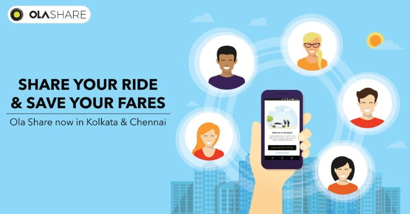 Ola Launches Ride Sharing Service in Kolkata