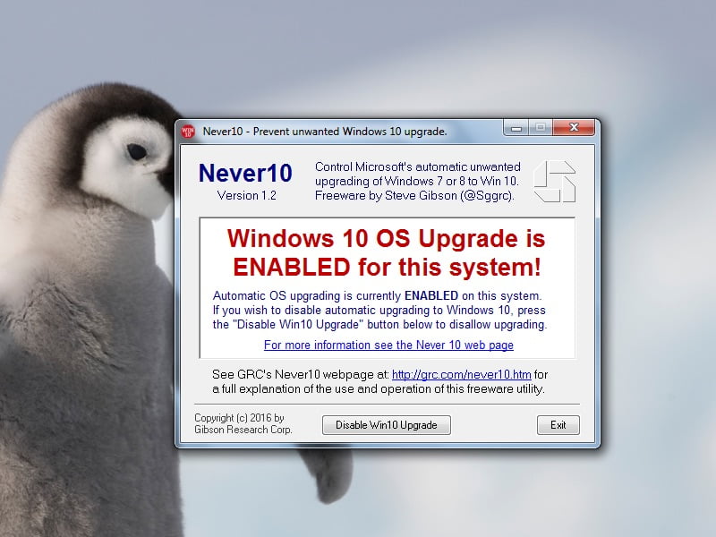 Never 10 Prevents Windows 7, 8.1 PCs From Upgrading to Windows 10 Never 10 Prevents Windows 7, 8.1 PCs From Upgrading to Windows 10