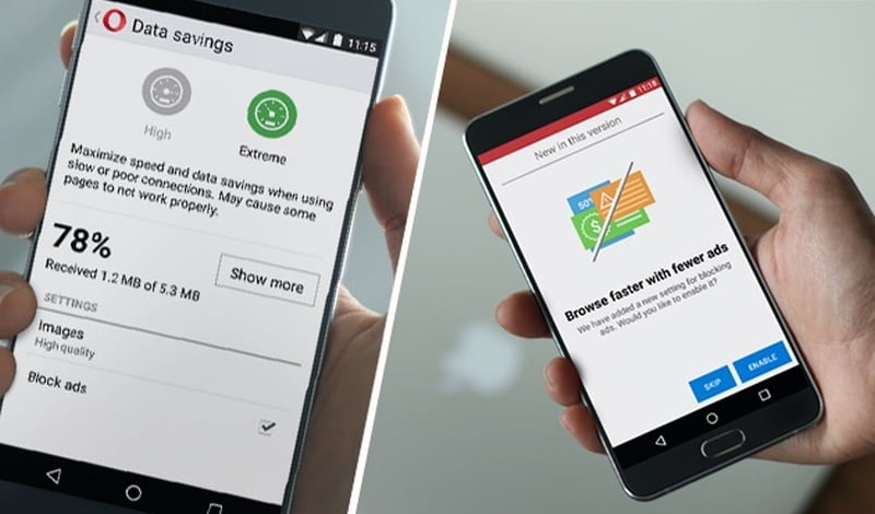 Opera’s built-inintegrated ad-Blocker Now available for Android and computer