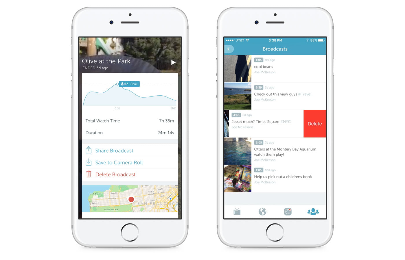 Periscope proclaims are now completely saved by default