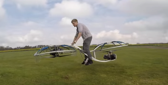This man built a working hoverbike and somehow managed to no longer chop his legs off