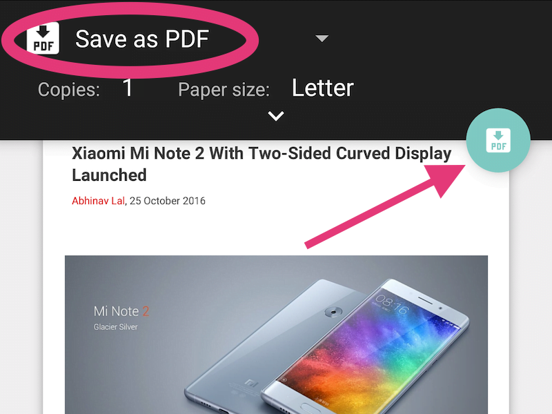 How to Print to PDF on Android