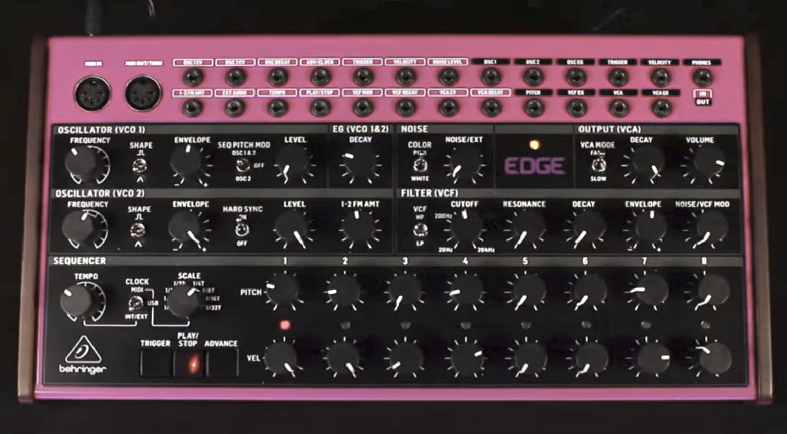 Behringer Edge: 2-VCO synthesizer with sequencer – available to order now!